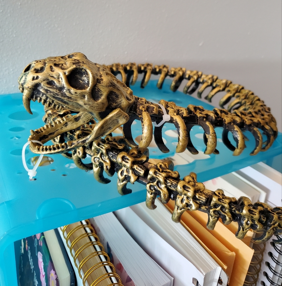Gold Snake Skeleton Halloween Scene Prop from Hyde & EEK! Boutique™